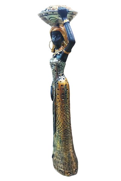 BV Statuetă decorativă, Africană, Argint, 32 cm, LY231905