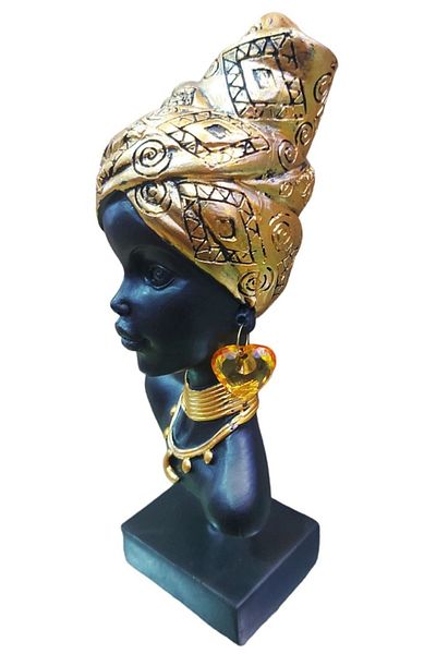 BV Decorative Statuette, African, Gold, 23 cm, LY239X