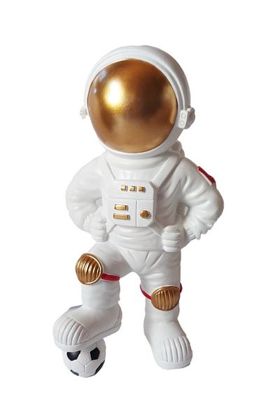 BV Decorative statuette, Astronaut footballer, 26 cm, BJ1737D