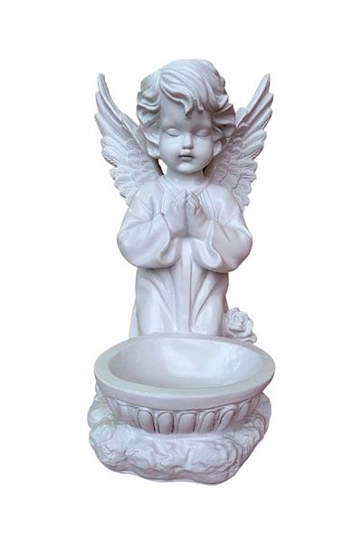 BV Decorative statuette, Angel, White, 35 cm, DVAN0028-8P