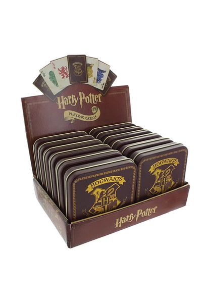 Harry Potter Hogwarts House Playing Cards in Tin
