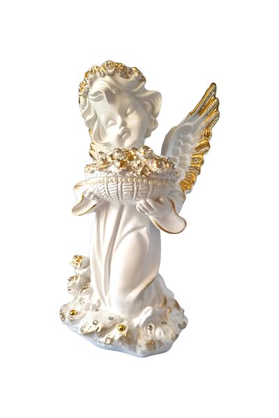 BV Decorative statuette, Angel, White, 34 cm, DV64-4S