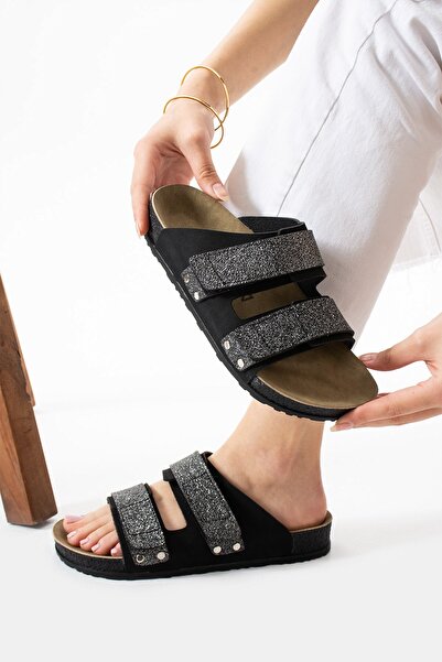 AlbiShoes Ευέλικτα ρυθμιζόμενα δύο Velcro Anatomical Comfort Cool Άνετα γυναικεία καθημερινά σανδάλια παντόφλες