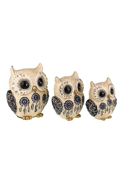 BV Decorative statuette, Owl family set, 14 cm, 1762H