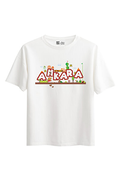 %100 PamukluSuper Ankara baskılı T-shirt