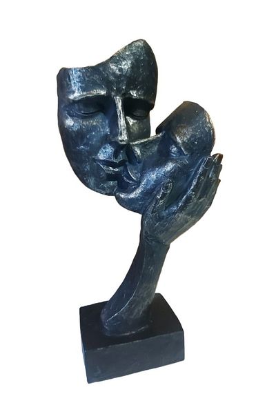 BV Decorative Statuette Mask, Lovers, Black, 193SX-1