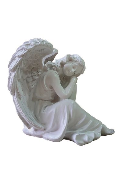 BV Decorative statuette, Angel, White, 25 cm, DVAN0736-8P