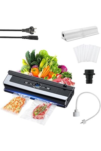 Wanty Aparat de Vidat Si Sigilat ®️, Vacum Multifunctional, Display Digital, Cutter Incorporat, Gri