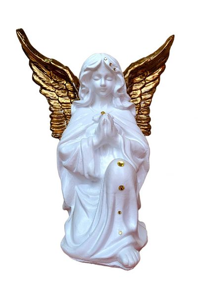 BV Decorative statuette, Angel, White, 34 cm, DVAN0702-3G