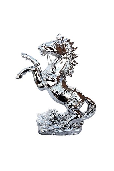 BV Decorative statuette, in the shape of a Horse, Silver, 30 cm, 1944G