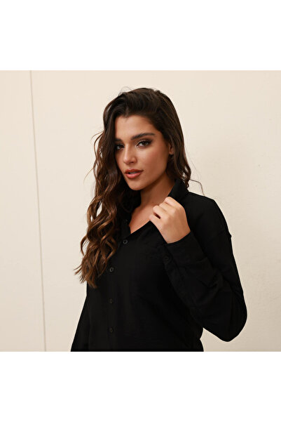 ALANAQA Summer oversized long-sleeved shirt set