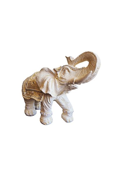 BV Decorative statuette, African Elephant, White, 32 cm, DVSAS069I