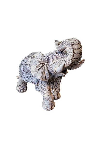 BV Decorative statuette, African Elephant, White, 36 cm, DVSAS069G