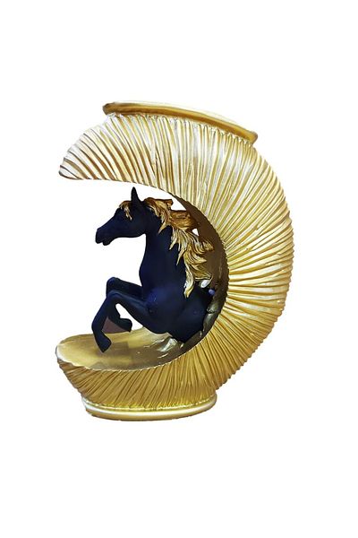 BV Decorative statuette Horse, Black, 20 cm, 091407-3C