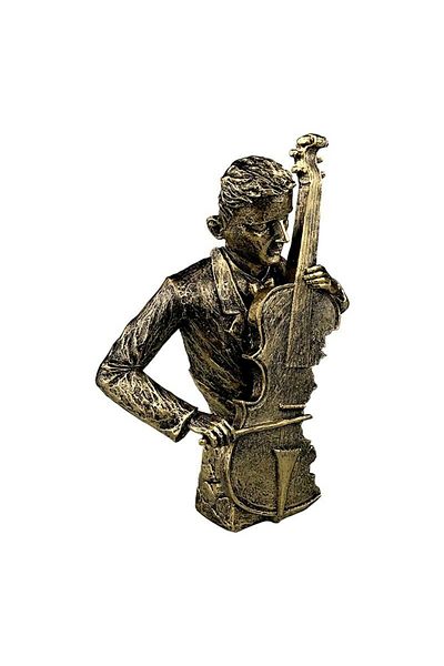 BV Decorative statuette, boy playing the cello, Gold, 31 cm, 1706H