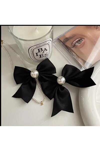 Shiklik MODA Set de 2 agrafe cu fundă de perle pentru a completa eleganța ta