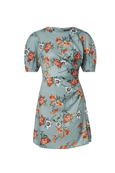 BOOHOO - Floral Satin Mini Dress