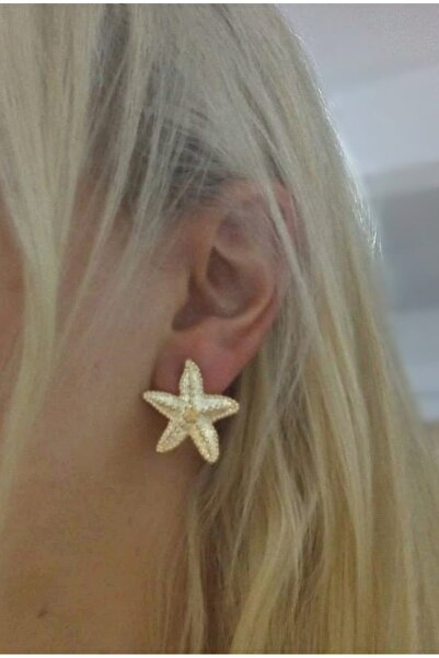 mos&more Gold Deniz Yıldızı Hafif Kadın Küpe