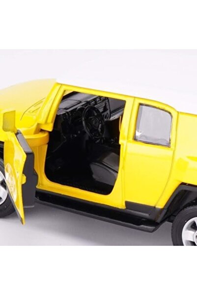 Toybox نموذج سيارة تويوتا FJ كروزر مصبوب، مقياس 1:36، أسود مع سقف أبيض