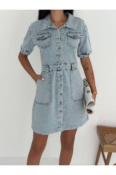 Noa Noa Rochie din denim cu patru buzunare