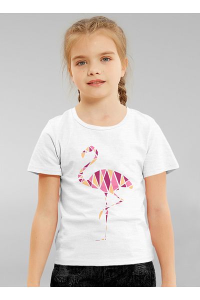 LAUREN SMITH Kids Girls Short Sleeved Tee with Cute Print 100 percent Cotton