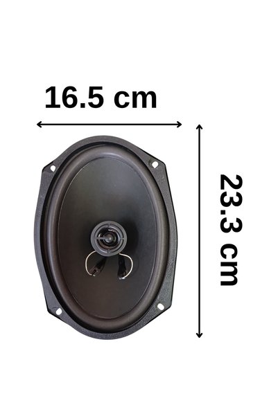 DESTAN MÜZİK Çift Oval Oto Hoparlör Tweeter'lı 6x9 (16,5x23,3cm) 4 Ohm 300 Watt