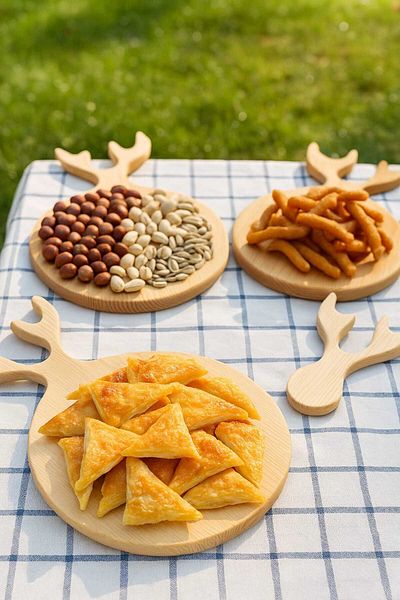 Pembishayatlar Deer Themed Wooden Presentation Tray