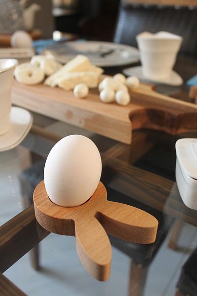 Teknofors Wooden Egg Bowl Tableware Presentation Rabbit (Single)