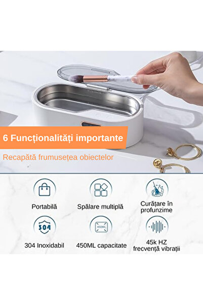 LUDORA Ultrasonic Cleaner, LUDORA®, stainless steel, 45kHz, 4 cleaning modes, sterilization