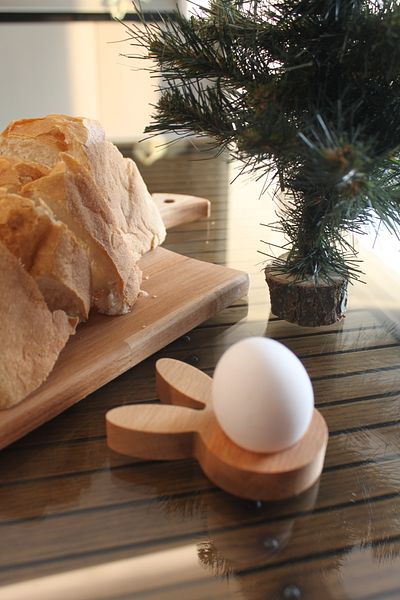 Teknofors Wooden Egg Bowl Tableware Presentation Rabbit (Single)