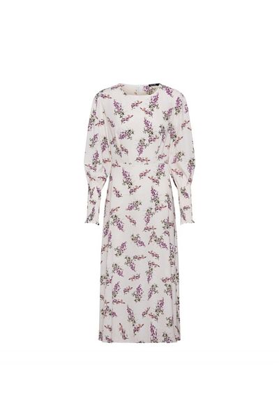 BOOHOO - Floral Midi Dress with Shirred Sleeves
