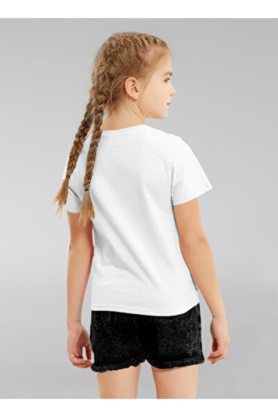 LAUREN SMITH Kids Girls Short Sleeved Tee with Cute Print 100 percent Cotton