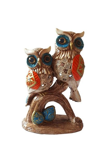BV Decorative statuette, Owls, Multicolor, 17 cm, XD4022B