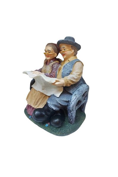 BV Decorative statuette, Santa Claus and Santa Claus, Multicolor, 12 cm, 1025DD9