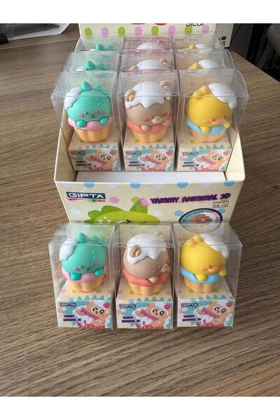 Gıpta YAMMY ANMIMAL ŞEKİLLİ SİLGİ 3 LÜ BEZ ÇANTA HEDİYELİ