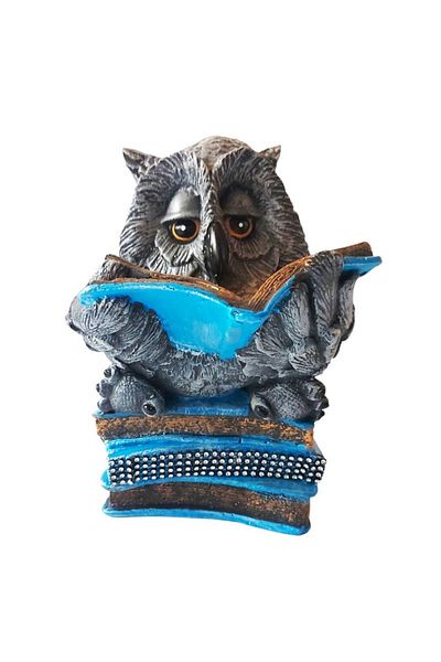 BV Decorative statuette in the shape of an Owl on a book, 25 cm, 356317DV