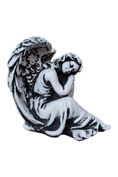 BV Decorative statuette, Angel, Gray, 25 cm, DVAN0736-7P