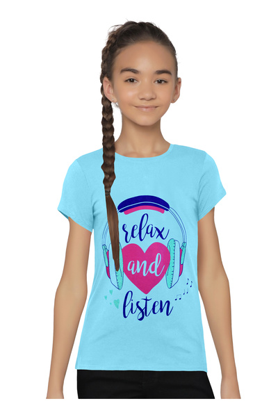 LAUREN SMITH Kids Girls Short Sleeved Tee with Glitter Print 100 percent Cotton