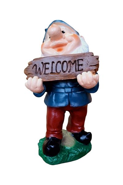 BV Decorative statuette, Welcome Dwarf, Multicolor, 20 cm, DVG0124P