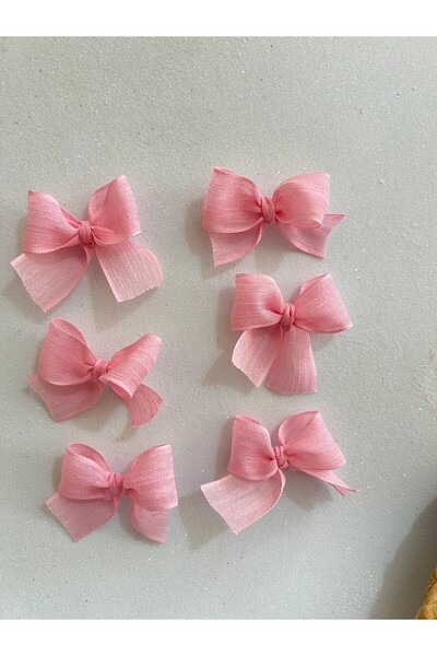 Light of Love Pembe Keten Kurdele Hazır Fiyonk - 25 Adet