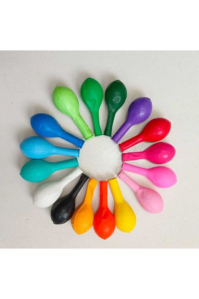 OEM Set of 100 Latex Balloons – Multicolor, Party and Birthday Decoration