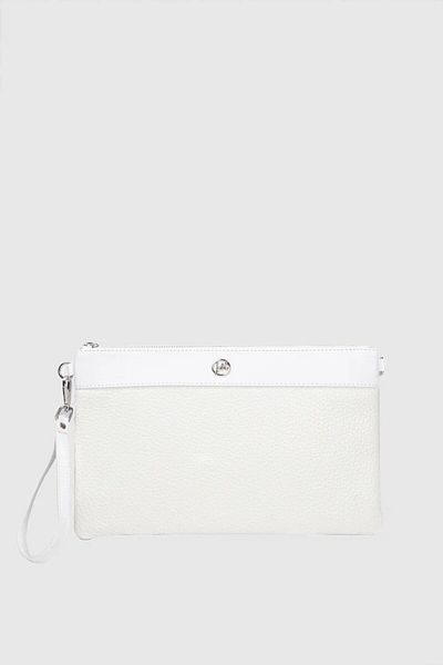 MORCA Women's Cross Strap Hand Portfolio Bag White