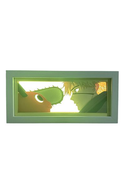 LUDORA Lampa Decorativa RGB LUDORA®, Gaming, 3D, Lumina Ajustabila, Anime, Chainsaw Man, Denji si Pokita