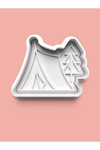 AKTASTORE قالب كوكيز خيمة التخييم وقالب عجينة السكر