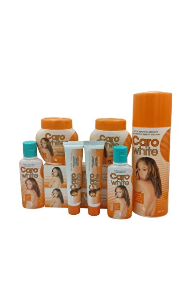 Caro مجموعة كارو وايت لتفتيح البشرة، هدية مكونة من 7 قطع