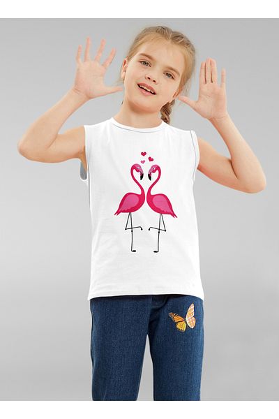 LAUREN SMITH Kids Girls Fashion Sleeve Tee with Cute Print 100 percent Cotton