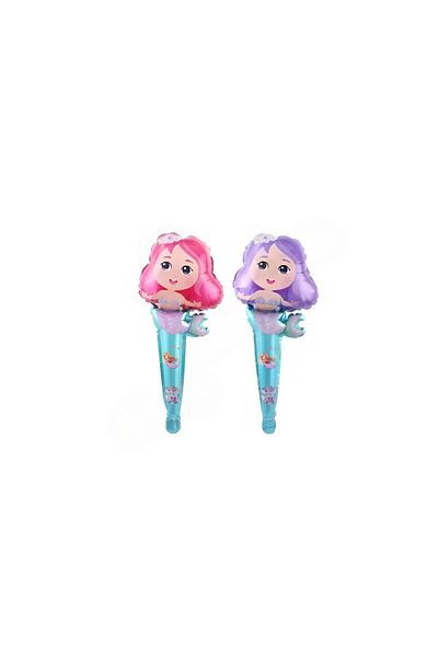 OEM Set of 10 Aluminum Foil Balloons with Handle – Mermaid Model, 60 cm