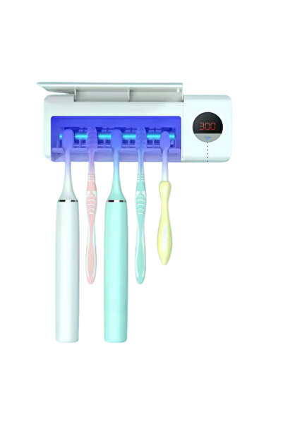 LUDORA Suport periute de dinti, sterilizator UV, functie de uscare si sterilizare antibacteriala