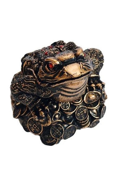 BV Decorative statuette, Feng Shui Frog, Bronze, 18 cm, DVRI008