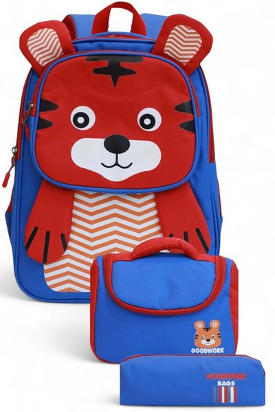 Kidessa 2205-Goodwork Boy's Triple Set Figured Primary School Backpack